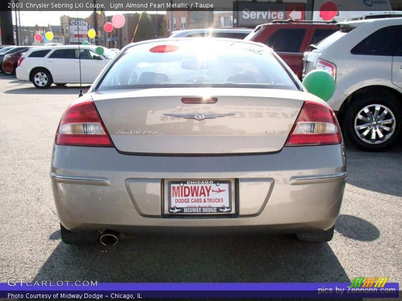 Light Almond Pearl Metallic / Taupe 2003 Chrysler Sebring LXi Coupe