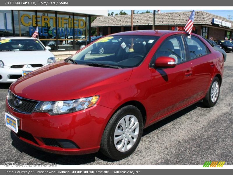 Spicy Red / Stone 2010 Kia Forte EX