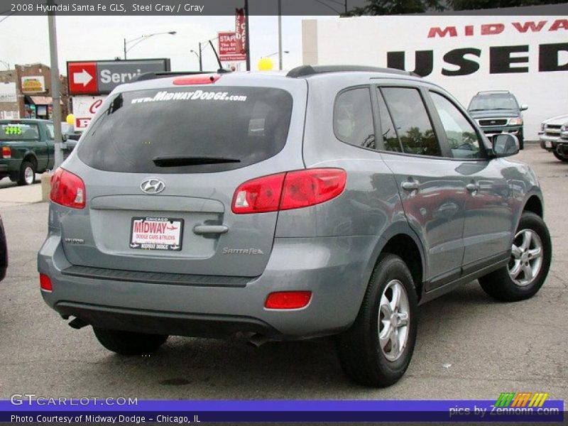 Steel Gray / Gray 2008 Hyundai Santa Fe GLS