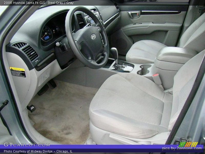 Steel Gray / Gray 2008 Hyundai Santa Fe GLS