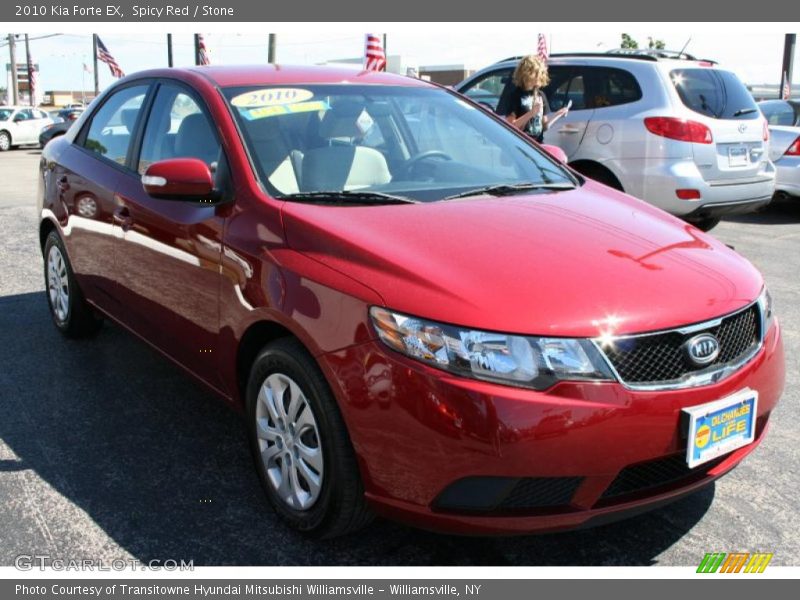 Spicy Red / Stone 2010 Kia Forte EX