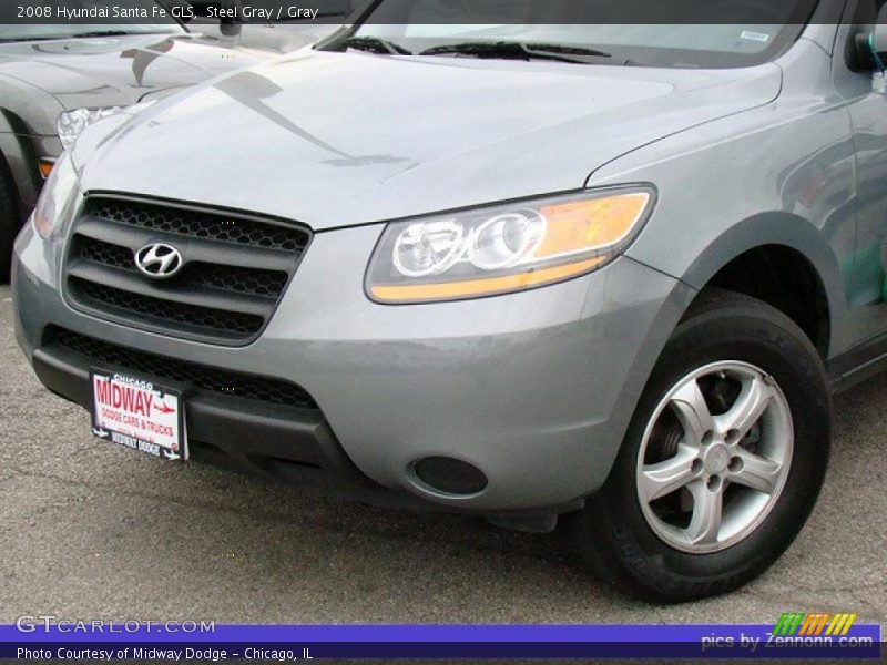 Steel Gray / Gray 2008 Hyundai Santa Fe GLS