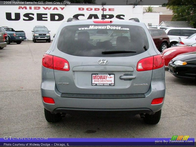 Steel Gray / Gray 2008 Hyundai Santa Fe GLS