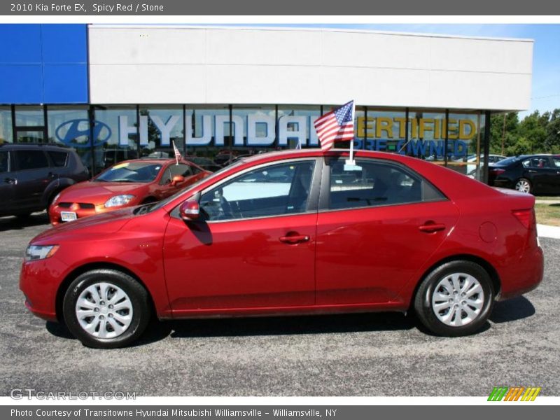 Spicy Red / Stone 2010 Kia Forte EX