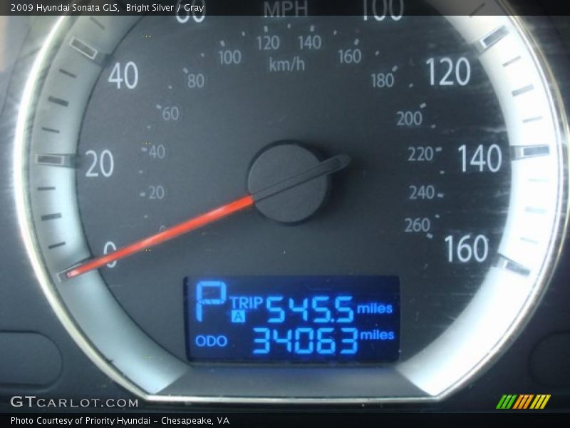 Bright Silver / Gray 2009 Hyundai Sonata GLS