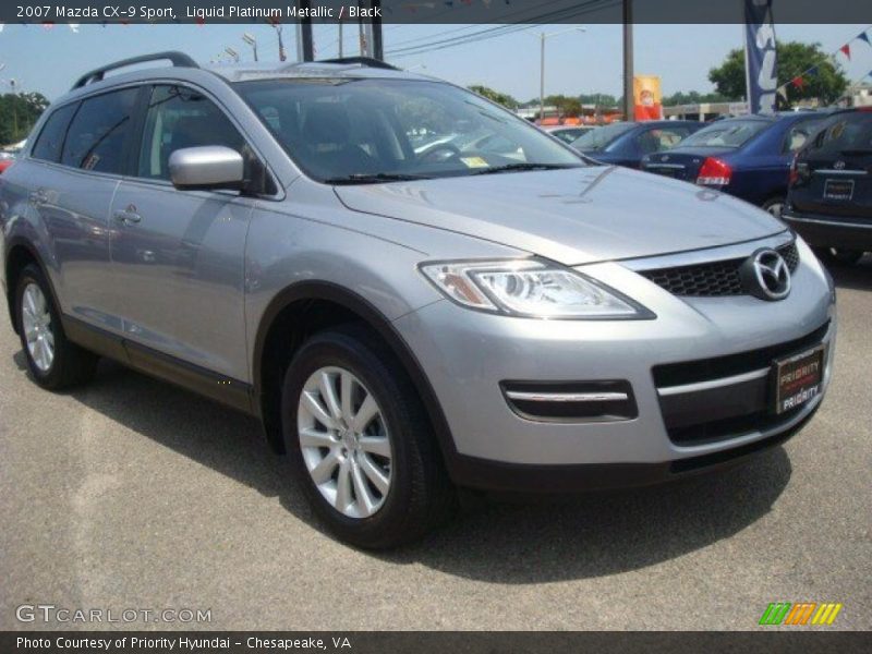 Liquid Platinum Metallic / Black 2007 Mazda CX-9 Sport