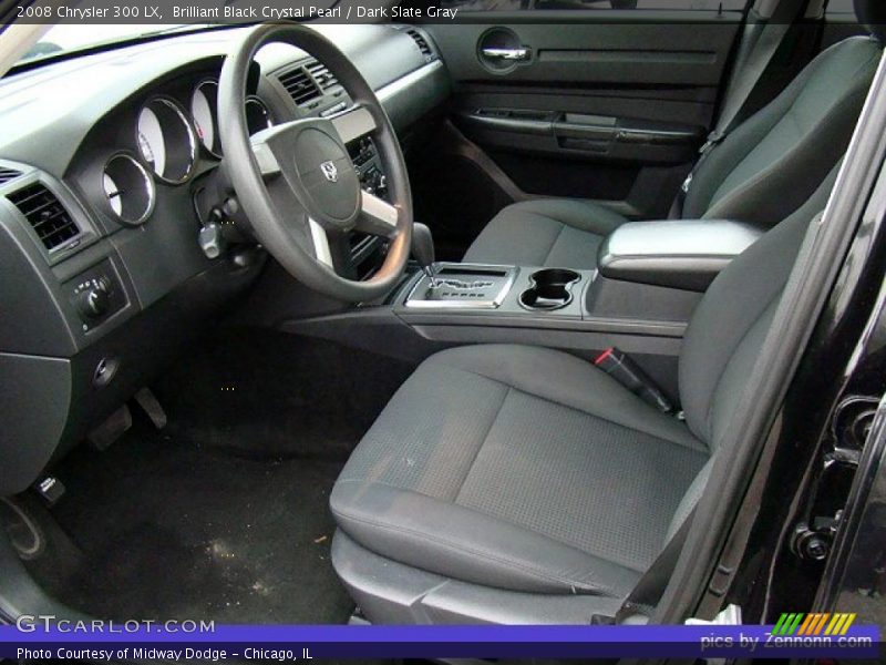 Brilliant Black Crystal Pearl / Dark Slate Gray 2008 Chrysler 300 LX