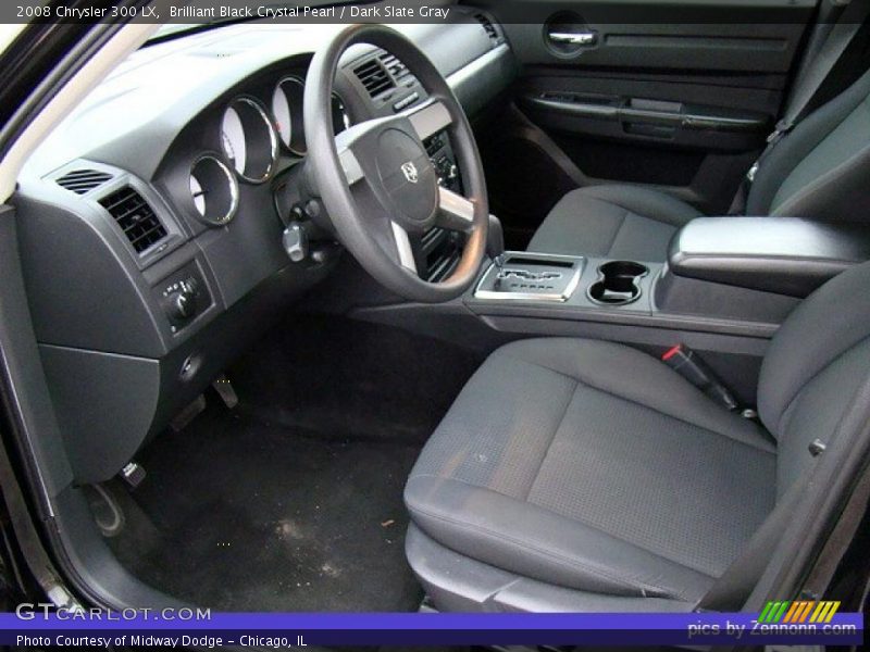 Brilliant Black Crystal Pearl / Dark Slate Gray 2008 Chrysler 300 LX