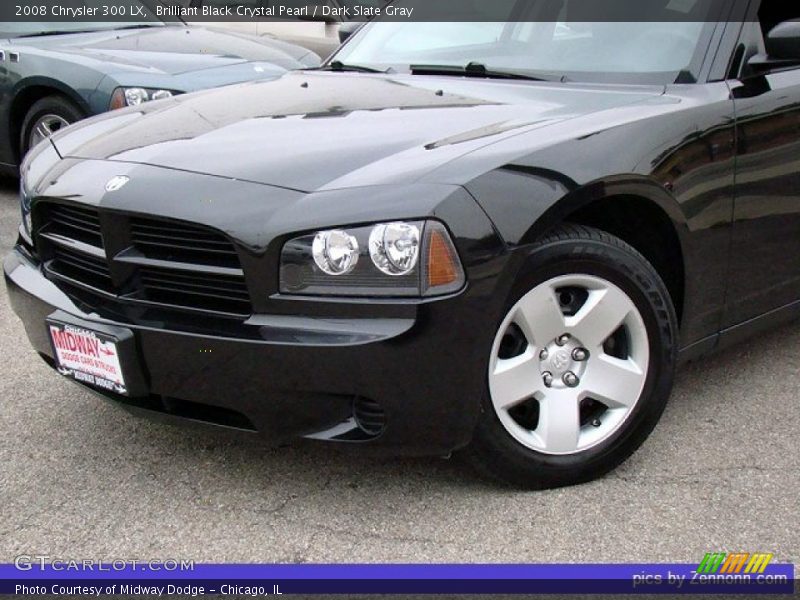 Brilliant Black Crystal Pearl / Dark Slate Gray 2008 Chrysler 300 LX