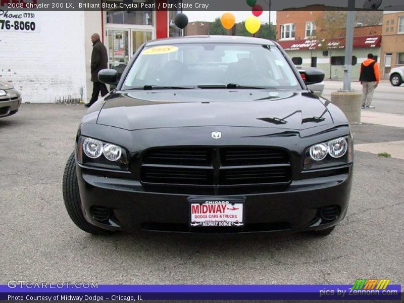Brilliant Black Crystal Pearl / Dark Slate Gray 2008 Chrysler 300 LX