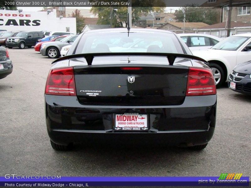 Brilliant Black Crystal Pearl / Dark Slate Gray 2008 Chrysler 300 LX