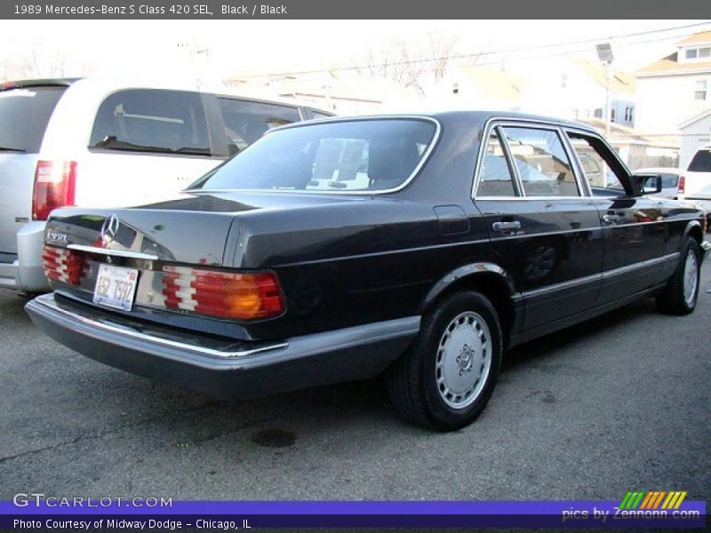 Black / Black 1989 Mercedes-Benz S Class 420 SEL