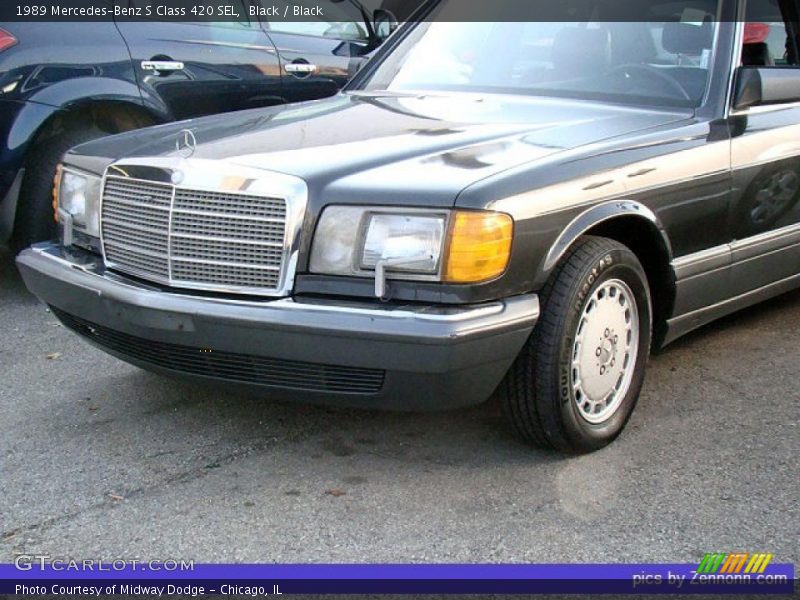 Black / Black 1989 Mercedes-Benz S Class 420 SEL