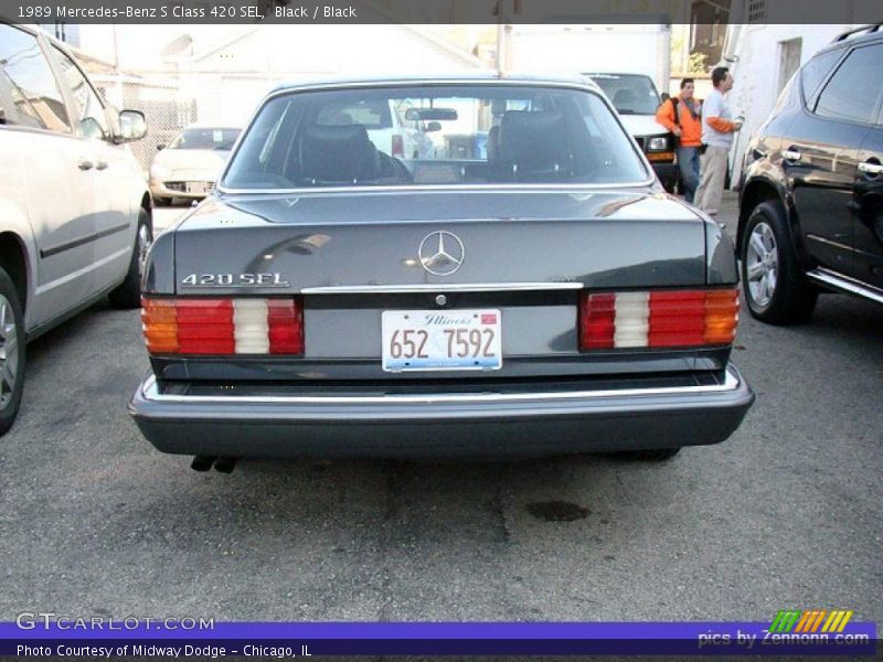 Black / Black 1989 Mercedes-Benz S Class 420 SEL