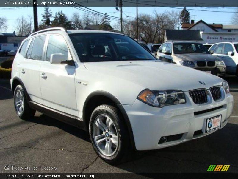 Alpine White / Black 2006 BMW X3 3.0i