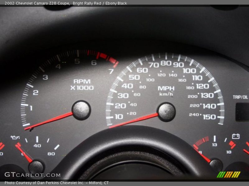 Bright Rally Red / Ebony Black 2002 Chevrolet Camaro Z28 Coupe