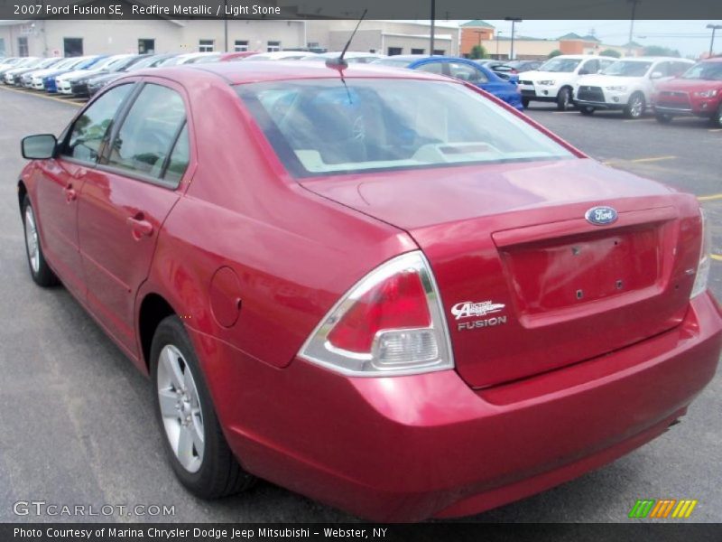 Redfire Metallic / Light Stone 2007 Ford Fusion SE