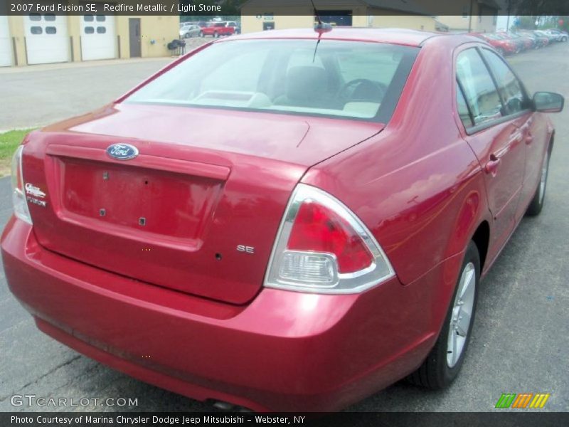 Redfire Metallic / Light Stone 2007 Ford Fusion SE