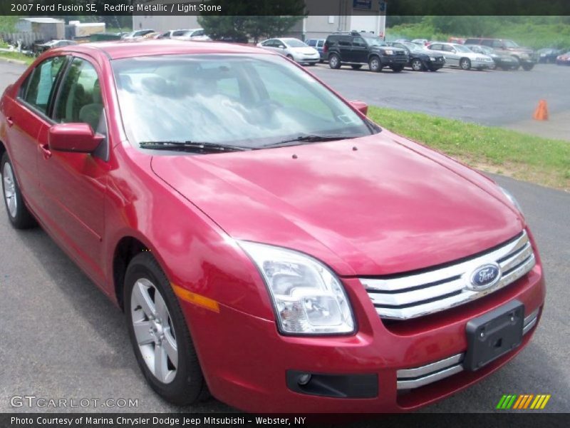 Redfire Metallic / Light Stone 2007 Ford Fusion SE