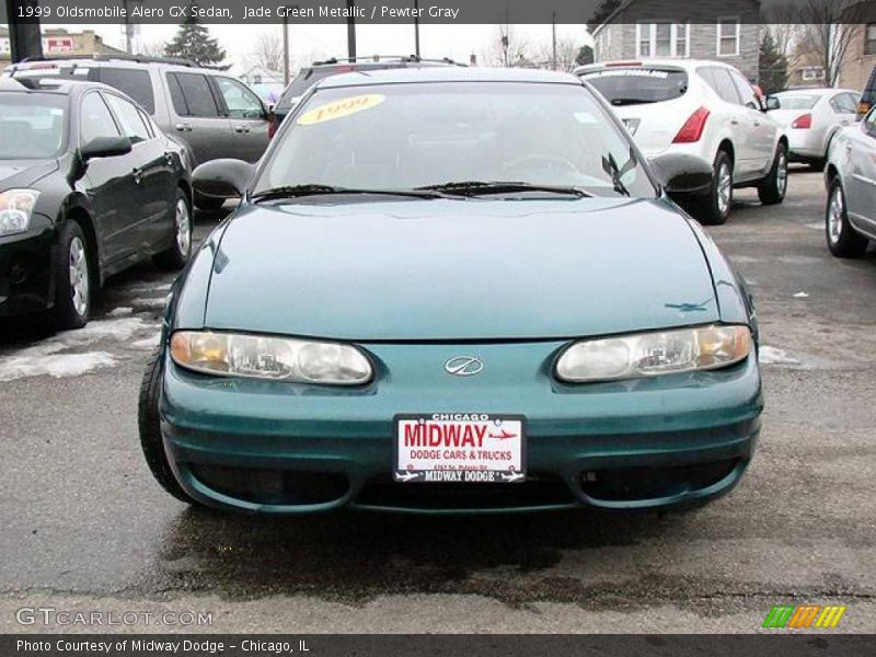 Jade Green Metallic / Pewter Gray 1999 Oldsmobile Alero GX Sedan