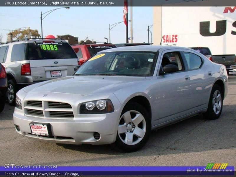 Bright Silver Metallic / Dark Slate Gray 2008 Dodge Charger SE