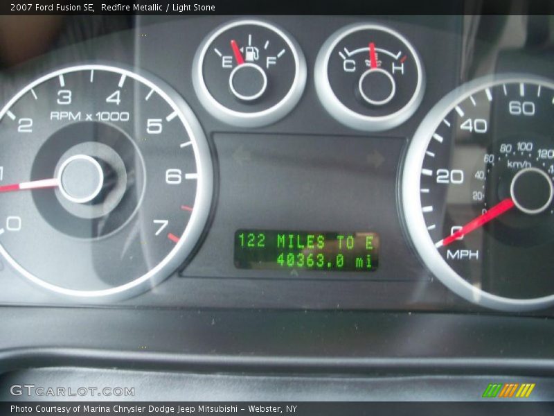 Redfire Metallic / Light Stone 2007 Ford Fusion SE