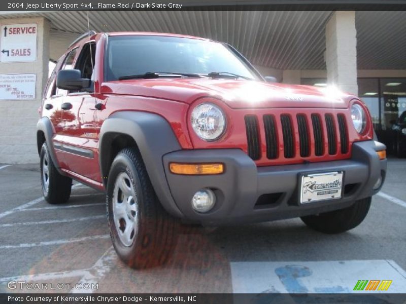 Flame Red / Dark Slate Gray 2004 Jeep Liberty Sport 4x4