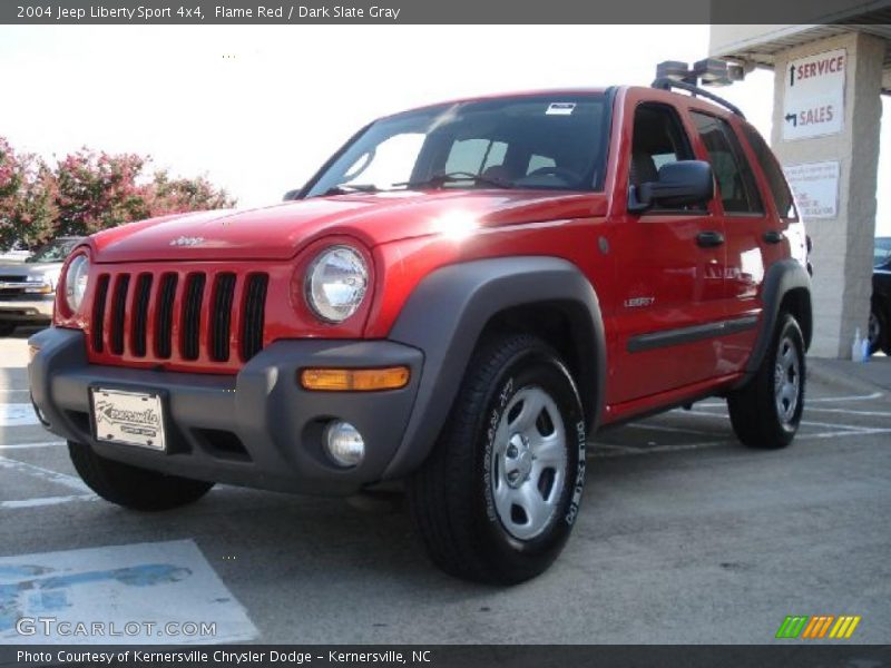 Flame Red / Dark Slate Gray 2004 Jeep Liberty Sport 4x4