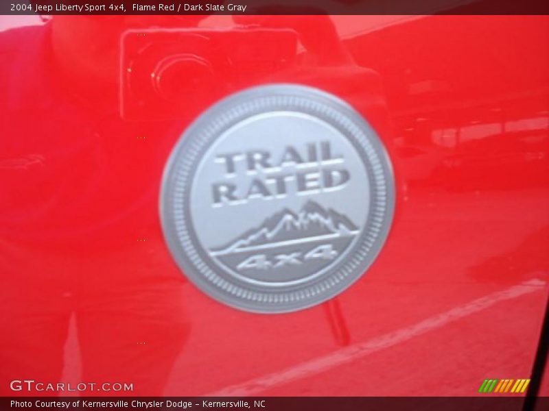 Flame Red / Dark Slate Gray 2004 Jeep Liberty Sport 4x4