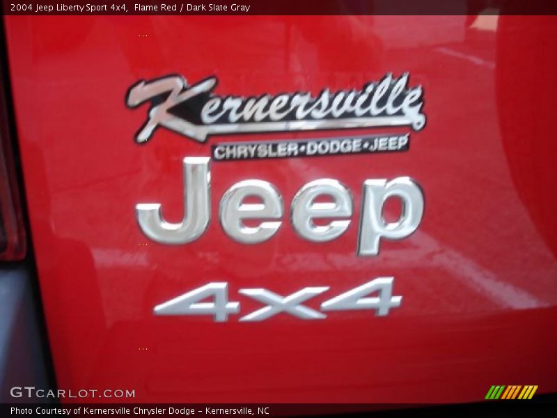 Flame Red / Dark Slate Gray 2004 Jeep Liberty Sport 4x4