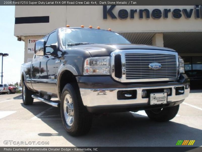 Dark Stone Metallic / Tan 2006 Ford F250 Super Duty Lariat FX4 Off Road Crew Cab 4x4