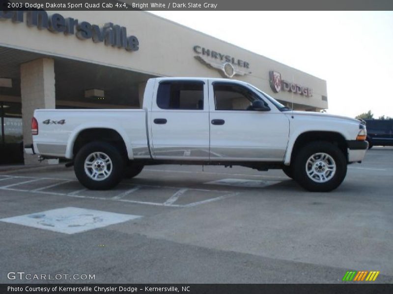 Bright White / Dark Slate Gray 2003 Dodge Dakota Sport Quad Cab 4x4