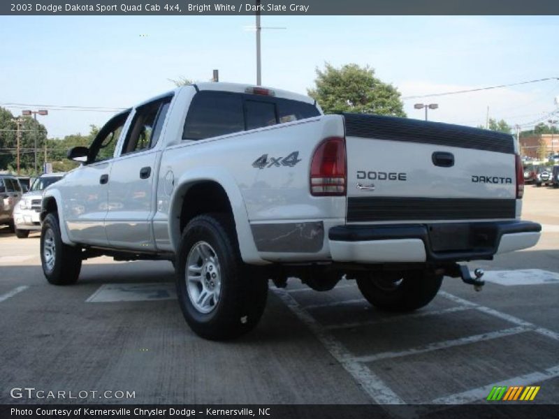 Bright White / Dark Slate Gray 2003 Dodge Dakota Sport Quad Cab 4x4