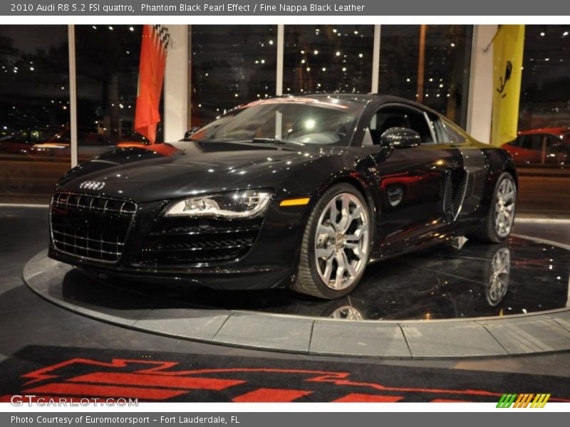 Phantom Black Pearl Effect / Fine Nappa Black Leather 2010 Audi R8 5.2 FSI quattro