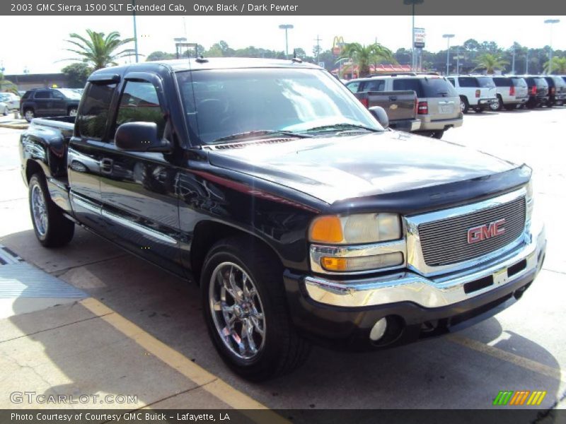 Onyx Black / Dark Pewter 2003 GMC Sierra 1500 SLT Extended Cab