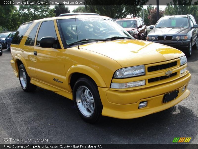 Yellow / Medium Gray 2003 Chevrolet Blazer Xtreme