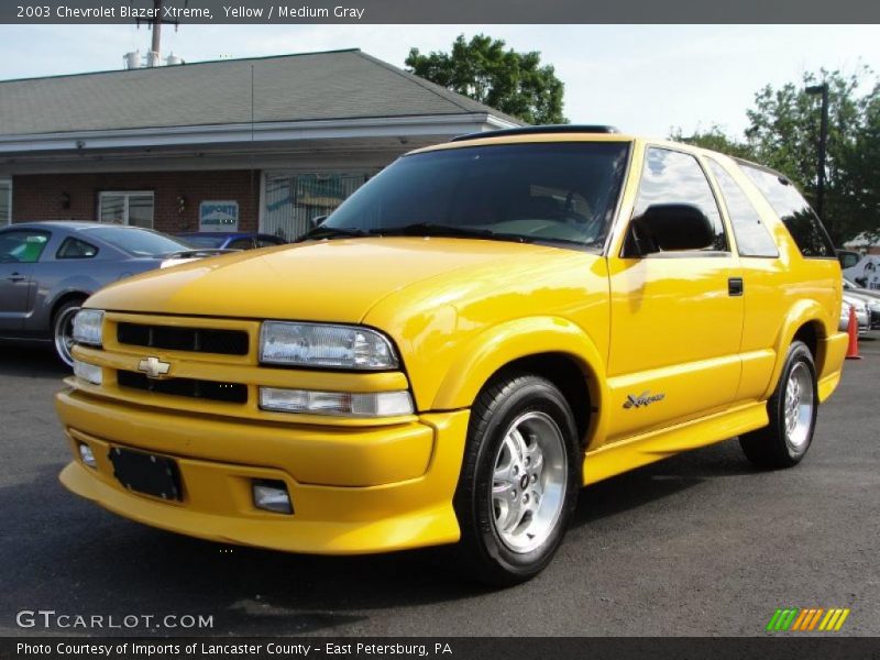 Yellow / Medium Gray 2003 Chevrolet Blazer Xtreme