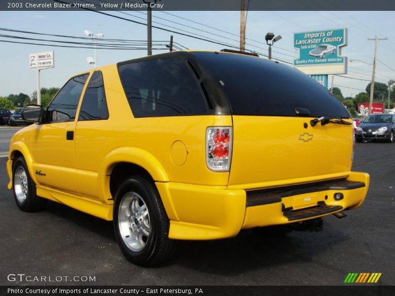 Yellow / Medium Gray 2003 Chevrolet Blazer Xtreme