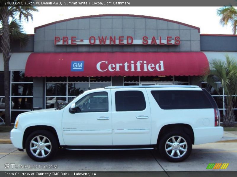 Summit White / Cocoa/Light Cashmere 2008 GMC Yukon XL Denali AWD