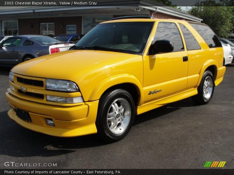 Yellow / Medium Gray 2003 Chevrolet Blazer Xtreme