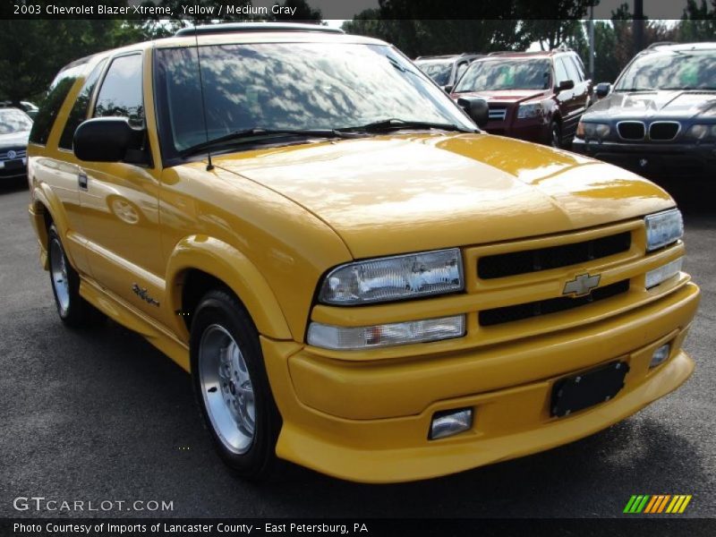 Yellow / Medium Gray 2003 Chevrolet Blazer Xtreme