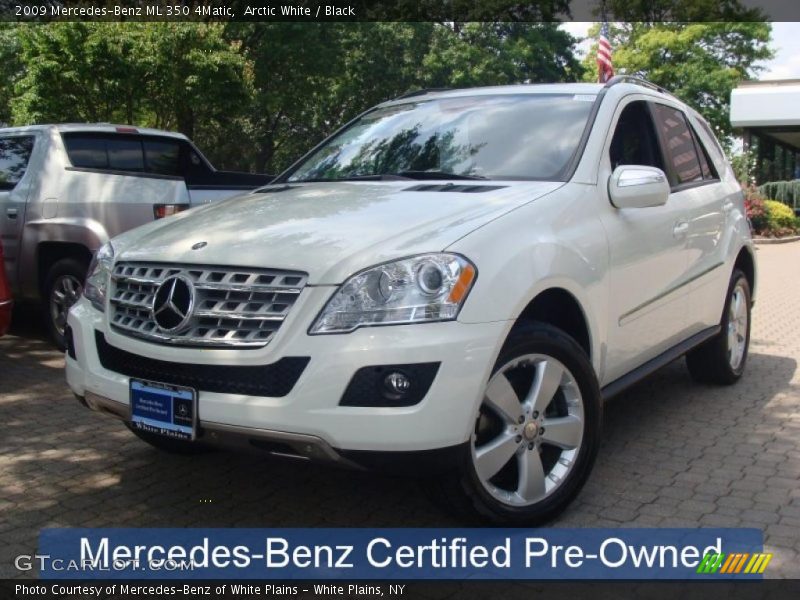 Arctic White / Black 2009 Mercedes-Benz ML 350 4Matic