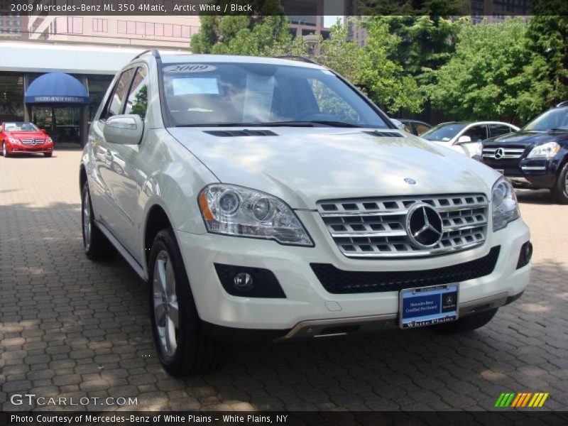 Arctic White / Black 2009 Mercedes-Benz ML 350 4Matic