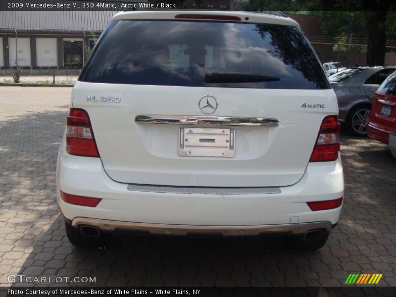Arctic White / Black 2009 Mercedes-Benz ML 350 4Matic