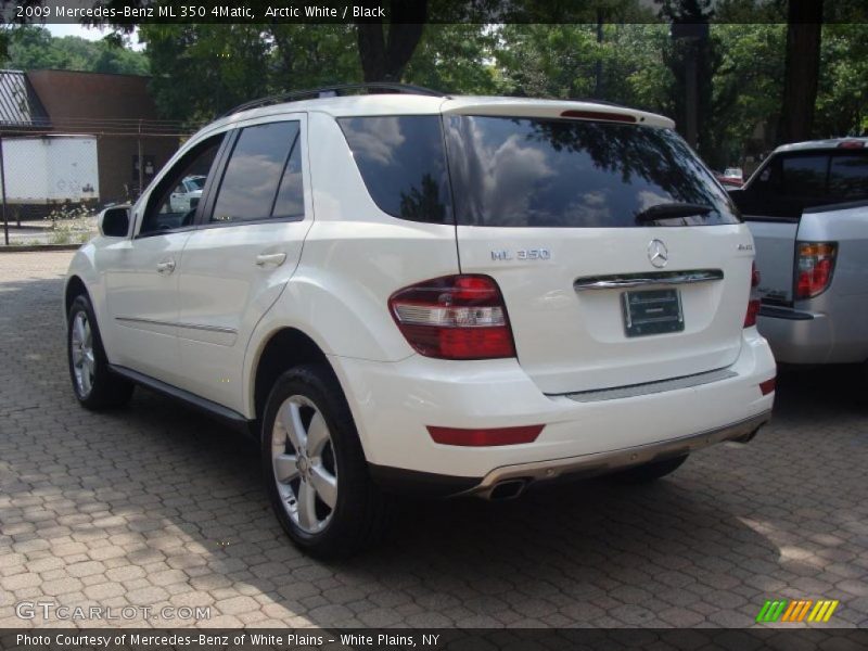 Arctic White / Black 2009 Mercedes-Benz ML 350 4Matic