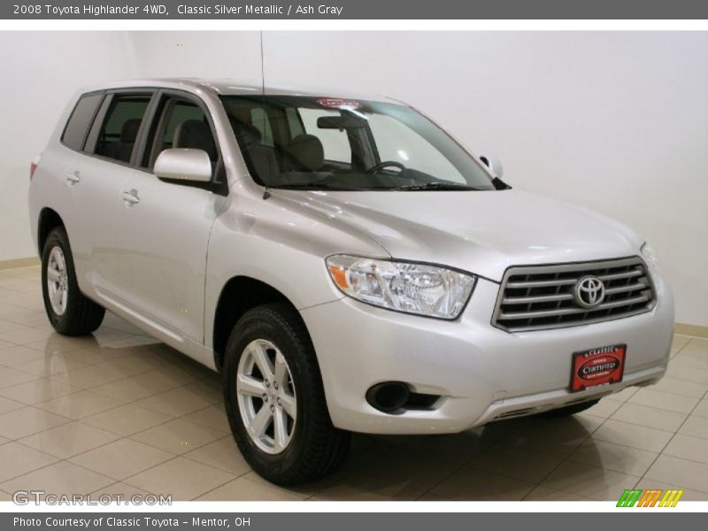 Classic Silver Metallic / Ash Gray 2008 Toyota Highlander 4WD
