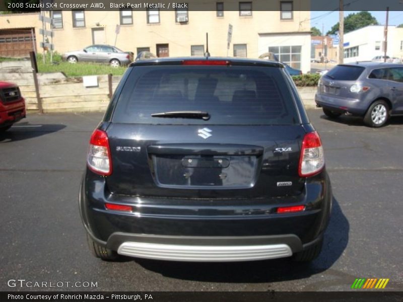 Black Pearl Metallic / Black 2008 Suzuki SX4 Crossover AWD