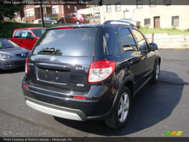 Black Pearl Metallic / Black 2008 Suzuki SX4 Crossover AWD