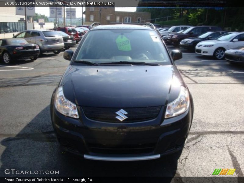 Black Pearl Metallic / Black 2008 Suzuki SX4 Crossover AWD