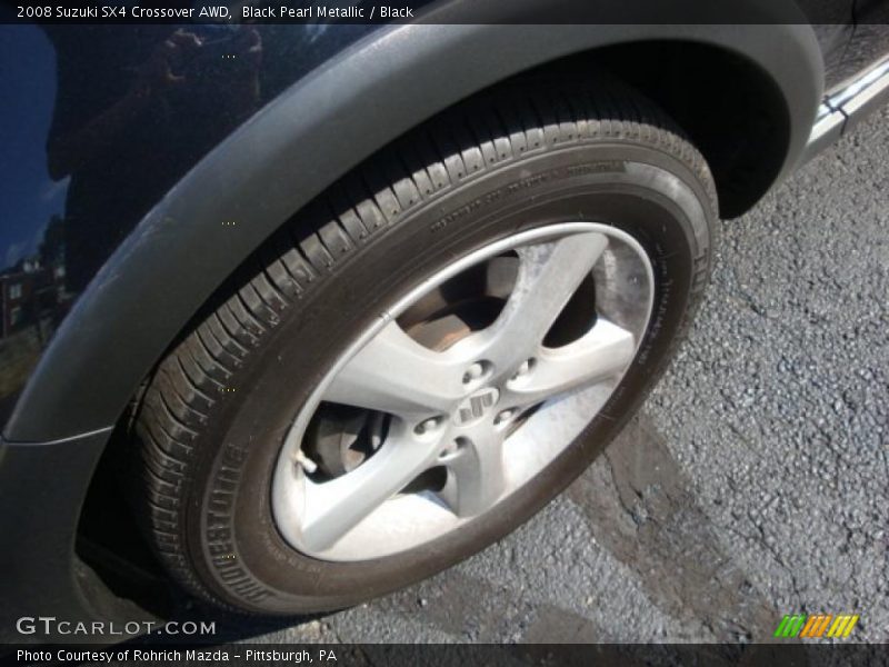 Black Pearl Metallic / Black 2008 Suzuki SX4 Crossover AWD
